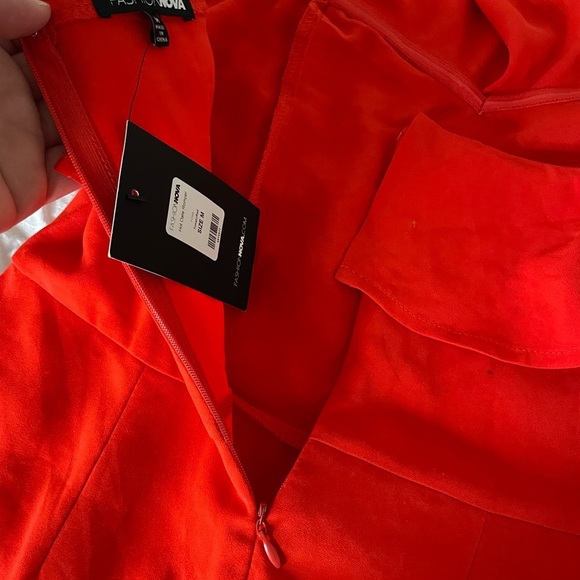 Fashion Nova red ruffle romper - Picture 6 of 8